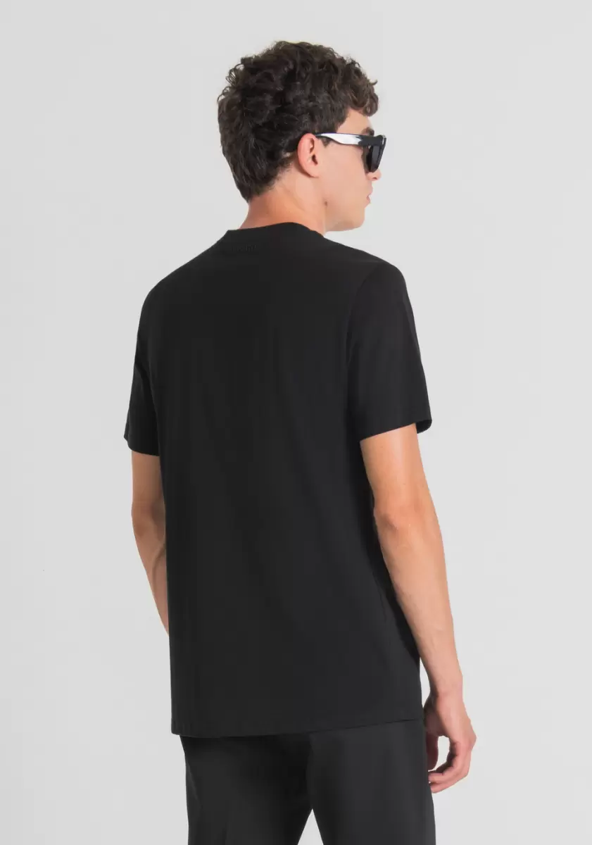 T-Shirt Regular Fit 100 % Coton Avec Impression Richard Hambleton Antony Morato T-Shirts Et Polos Noir Homme - 2