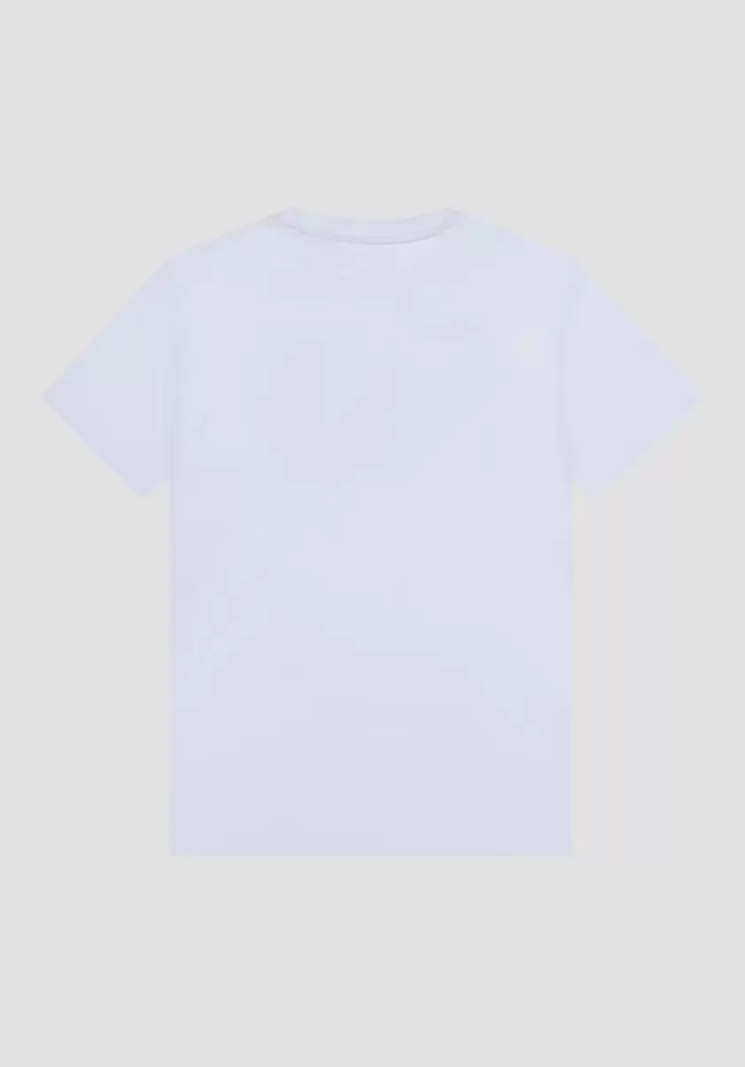 T-Shirt Regular Fit En Pur Coton Avec Imprimé Logo En Caoutchouc Crème Antony Morato Homme T-Shirts Et Polos - 4