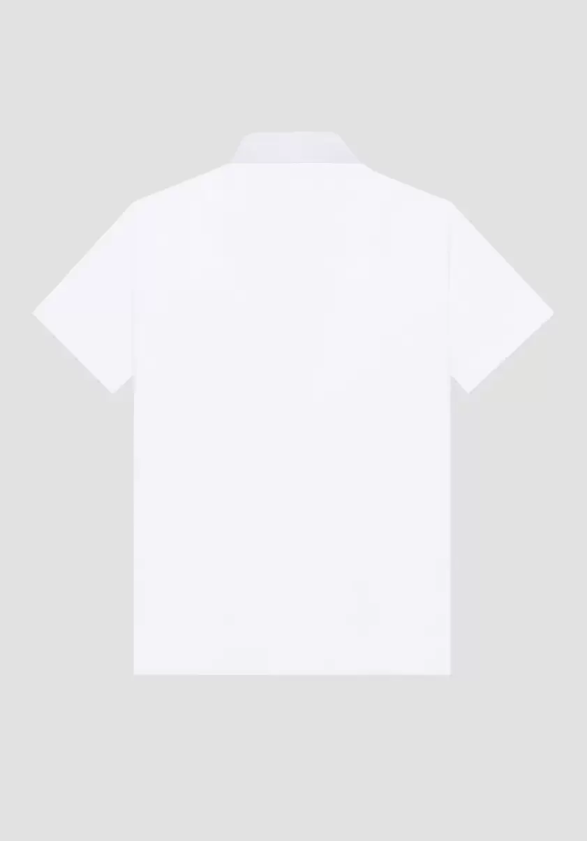 Blanc T-Shirts Et Polos Antony Morato Homme Polo Super Slim Fit En Coton Stretch Avec Plaque Logotypée - 4
