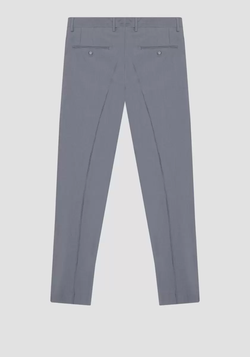 Pantalons Bleu Denim Antony Morato Pantalon Slim Fit « Bonnie » En Viscose Mélangée Stretch Effet Denim Homme - 4