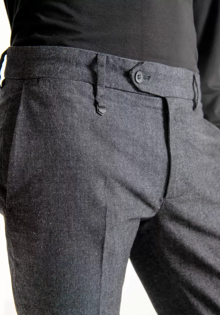 Pantalon Skinny Fit « Bryan » En Coton Mélangé Doux Armuré Stretch Noir Antony Morato Pantalons Homme - 1