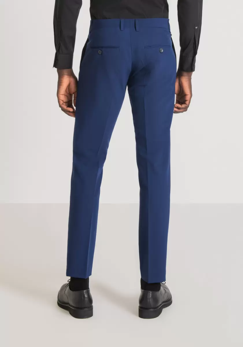 Bluette Homme Pantalon Slim Fit « Bonnie » En Tissu De Viscose Mélangée Élastique Avec Fermeture Dissimulée Antony Morato Pantalons - 1