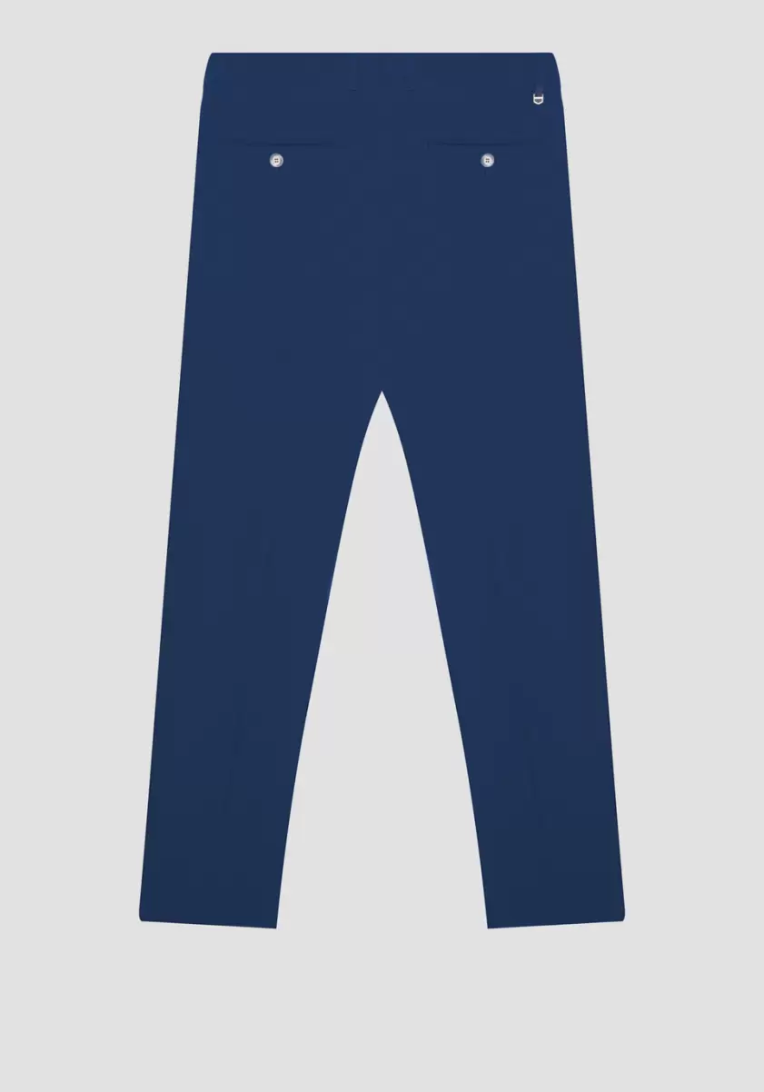 Bluette Homme Pantalon Slim Fit « Bonnie » En Tissu De Viscose Mélangée Élastique Avec Fermeture Dissimulée Antony Morato Pantalons - 4