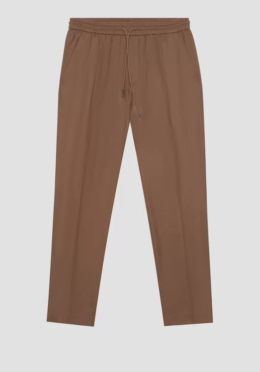 Antony Morato Homme Caramel Pantalon Regular Fit « Neil » En Tissu De Viscose Mélangée Élastique Pantalons - 2