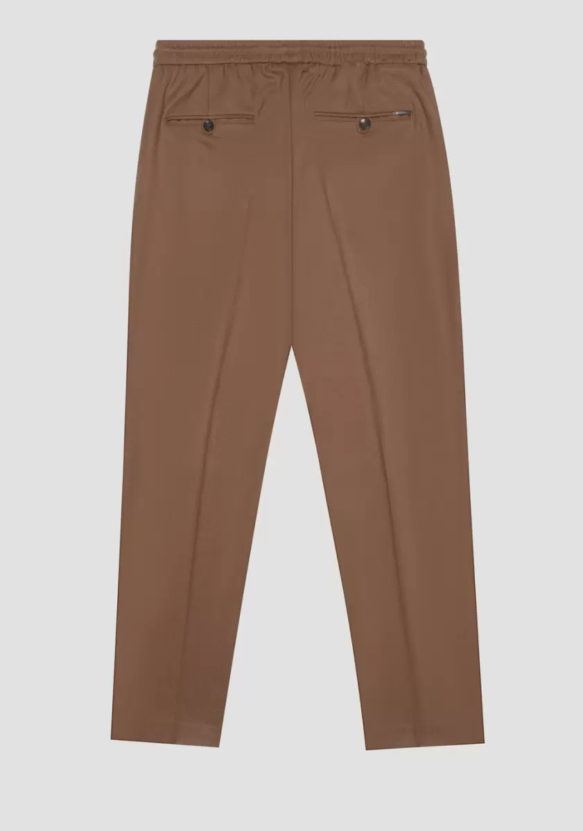 Antony Morato Homme Caramel Pantalon Regular Fit « Neil » En Tissu De Viscose Mélangée Élastique Pantalons - 3