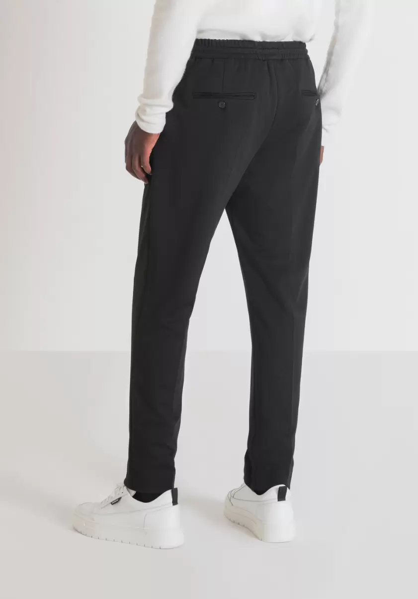 Pantalon Regular Fit « Neil » En Tissu De Viscose Mélangée Stretch Avec Pli Central Antony Morato Noir Homme Pantalons - 1