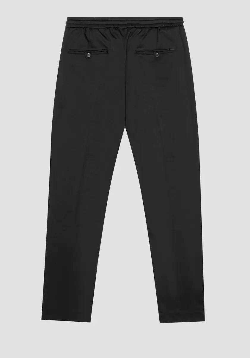 Pantalon Regular Fit « Neil » En Tissu De Viscose Mélangée Stretch Avec Pli Central Antony Morato Noir Homme Pantalons - 4
