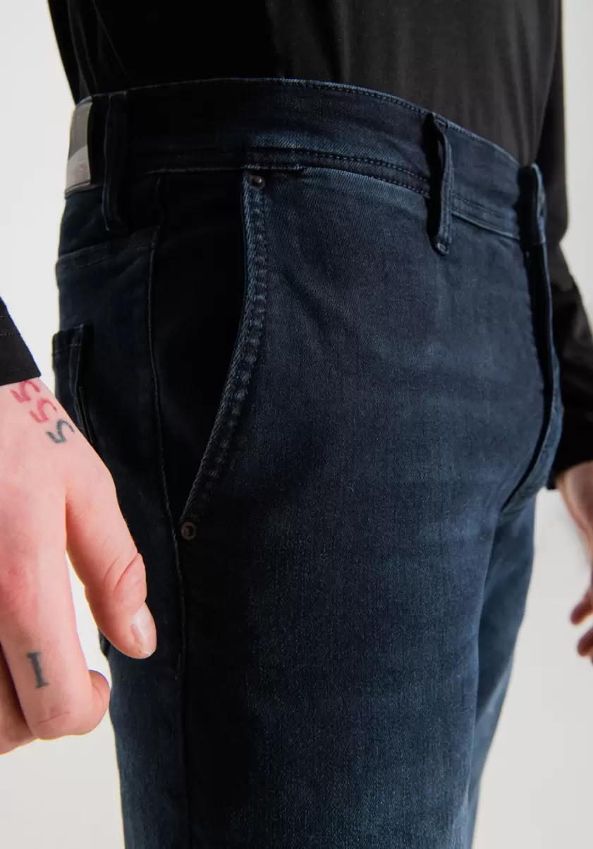 Bleu Denim Jean Skinny Fit « Mason » En Denim Bleu Power Stretch Avec Délavage Foncé Homme Antony Morato Jeans - 2