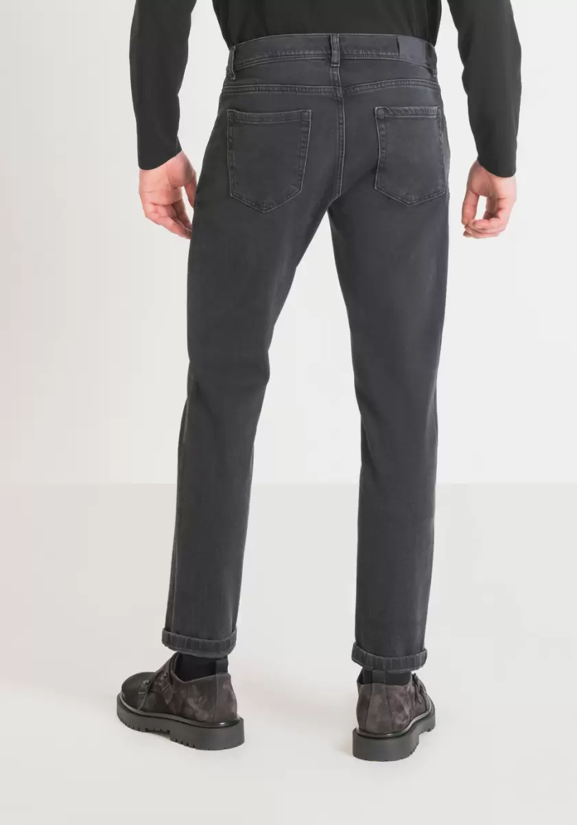 Antony Morato Noir Jean Slim Ankle Length Fit « Argon » En Denim Noir Avec Délavage Moyen Jeans Homme - 1