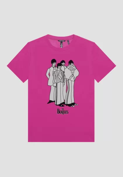 T-Shirts Et Polos Homme Antony Morato T-Shirt Regular Fit 100 % Coton Avec Imprimé « The Beatles » Magenta
