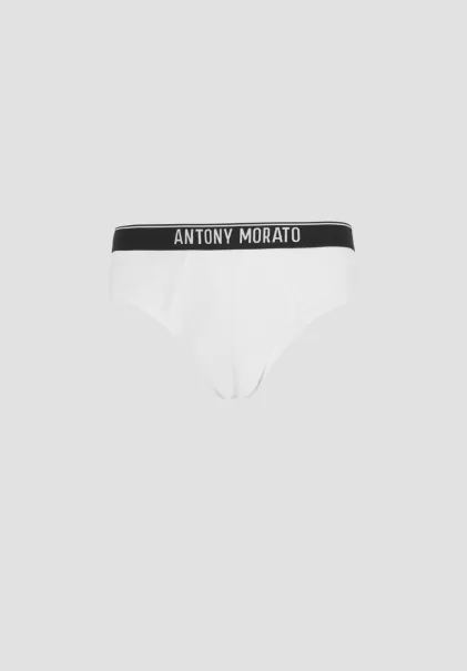 Blanc Antony Morato Sous-Vêtements Slip Avec Bande Élastique Et Logo Homme