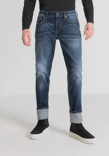 Homme Antony Morato Jean Super Skinny « Paul » En Denim Délavage Moyen Jeans Bleu Denim